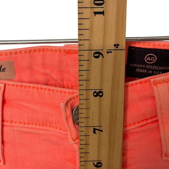 AG Adriano Goldschmied Stevie Ankle Slim Straight Leg Jeans Orange 26R - Picture 8 of 9